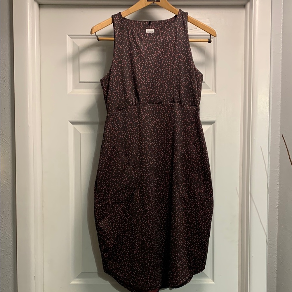 prAna Emerald Lake Dress in Deep Pine Spots sz S